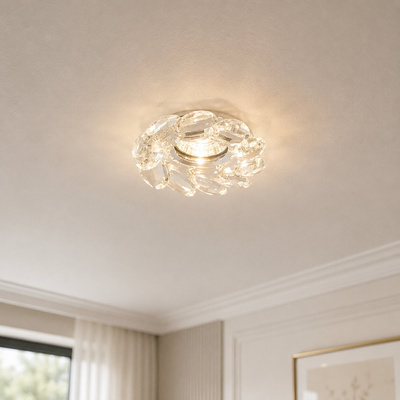 Transparent ceiling luminaire with crystals MR16 SK-77 Candellux 2222820