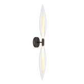 Nordic black double glass wall light 2xG9 transparent shades