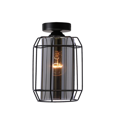 Plafoniera Jonera negru 1X40 E27 abajur afumat 31-08404