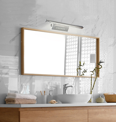Wandleuchte Wandleuchte 7W LED Dreiecksrohr mit Schalter Chrom FORTE 20-27030