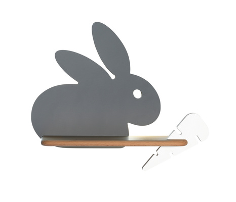 Applique murale étagère 5W LED 4000K IQ Kids Rabbit gris+blanc 21-84743