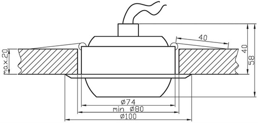 Plafonnier mobile or MR16 RM-02 2233128