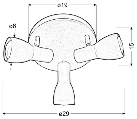 Lampa sufitowa plafon srebrny regulowany Picardo 98-44242