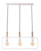 Lampa suspendata alba reglabila inaltime 3x60W E27 Cadru 33-73532