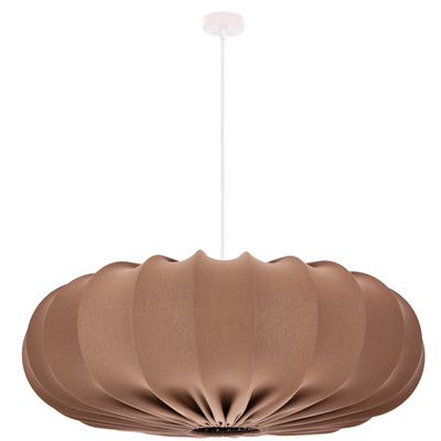 CAFÉE lampă suspendată 66cm albă 1x40W E27 abajur moka