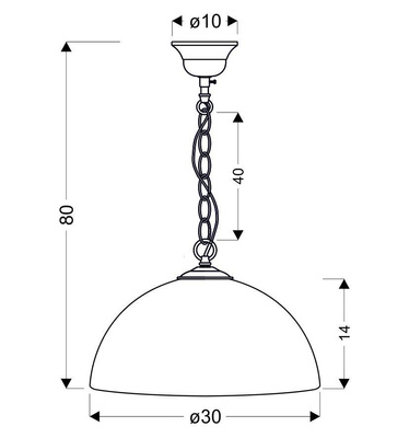 Lampe à suspension chromée / argentée verre réglable 60W Sugar Candellux 31-77745