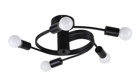 Plafoniera neagra 5xE27 Filetta 35-00835