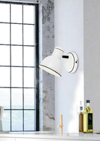 Zumba Wandleuchte schwarz und weiß verstellbares Metall Zumba Candellux 91-72115