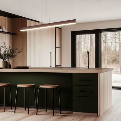 Lampa wisząca LED liniowa COCONUT - minimalistyczna lampa nad stół