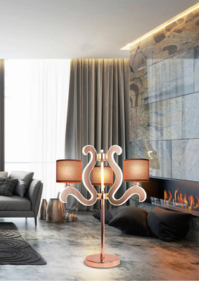 Lampa de masa cu brate luminoase x3 LED cupru Ambrosia Candellux 43-33925