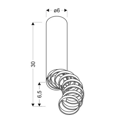 Lampa sufitowa tuba czarna regulowana metalowa GU10