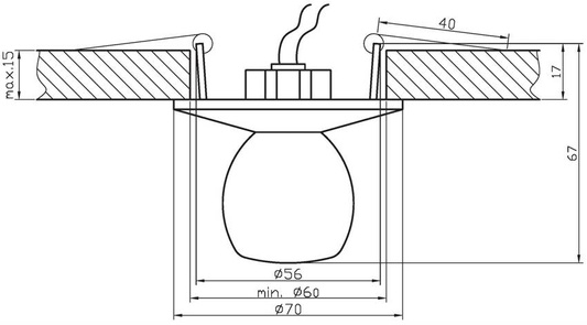 Deckenleuchte Candellux G4 Chrom fester Kristall 20W