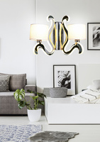 Double chrome wall lamp E14 with LED arm Ambrosia Candellux 22-33871