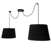 Gillo suspension noire 2X40W E27 abat-jour noir 32-10254