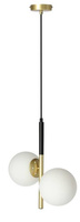 Lampa suspendata neagra mat/aurie 2xE14 Duo 32-01269