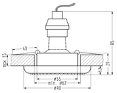 Candellux Soc-03 Ch Gu10 Ceiling Fixture 50W 230V Ceiling Fixture Fixed Round Cast