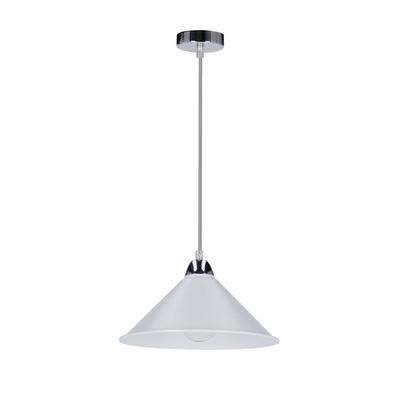 Avola suspension chrome e27 avec abat-jour blanc 31-20710