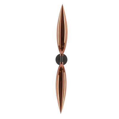 Nordic glass double wall light with copper shades for living room and bedroom