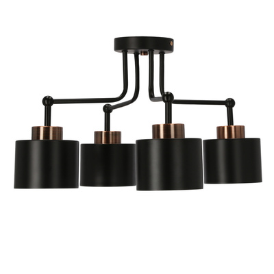 Plafoniera neagra 4xE27 Olena 34-78148