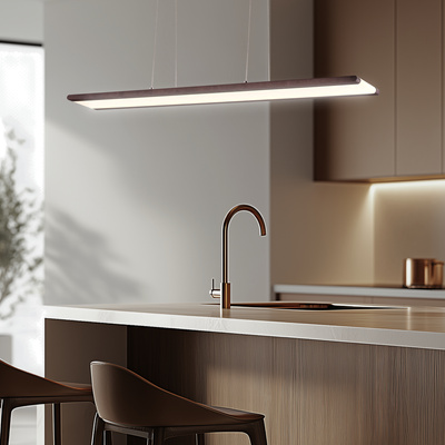 Hängelampe braun verstellbar LED 28W 4000K Coconut Apeti A0010-311