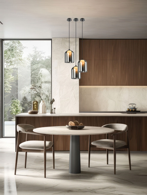Pendant lamp KLEA glass with graphite and milky shade modern lamp over dining table for living room G9 LED