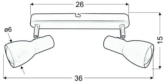 Lampa sufitowa Picardo żółta regulowana 2-punktowa E14 metal nowoczesna