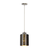 Suspension chrome abat-jour 3D réglable en hauteur Nocturno Candellux 31-57686