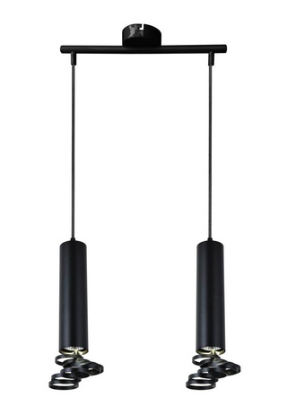 Doppelte Hängelampe schwarz 2x50W GU10 Tuba Candellux 32-78650