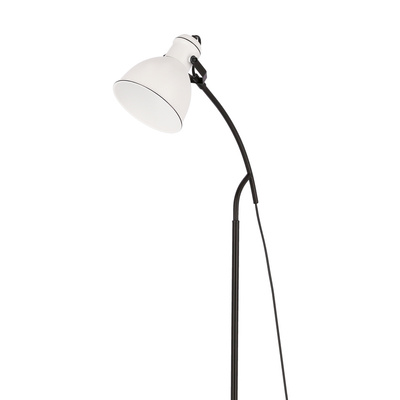 Schwarz-weiße, diagonal verstellbare Stehleuchte Zumba Candellux 51-72108