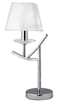 Lampa de masa noptiera abajur crom alb E14 Valencia Candellux 41-84609