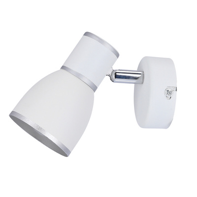 Wall lamp sconce 1xE14 white+chrome FIDO 91-63366