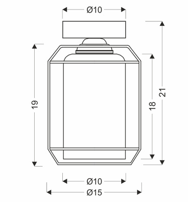 JONERA lampa sufitowa czarny 1x40W E27 klosz złoty