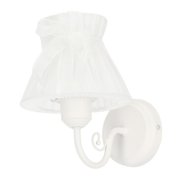 Aplica de perete abajur organza alb 1xE27 Zefir Candellux 21-73785