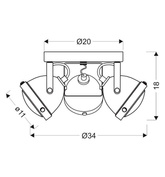 Ceiling lamp Candellux 98-71095 plafond GU10 rust