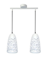 Plafonnier suspendu 2xE27 blanc SABRIN 32-54869