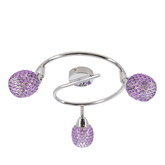 Lampa sufitowa candellux clear 98-06936 spirala g9 fiolet