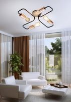 Ceiling lamp 4xE27 48cm black HERPE 34-66923
