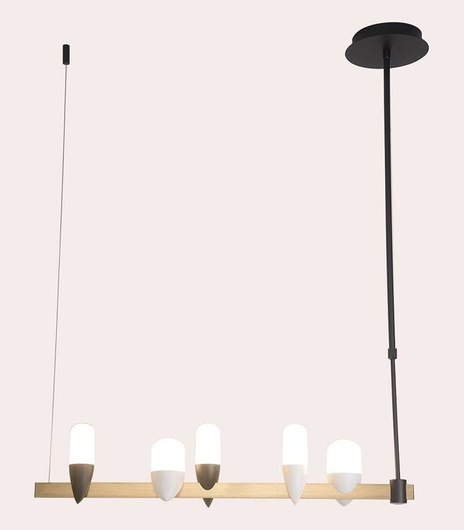 Lampa wisząca nad wyspę czarno-złota LED 27W Sakai Ledea 50233078