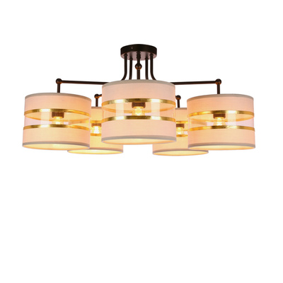 Plafonnier blanc/chrome 5xE27 Andy 35-00521