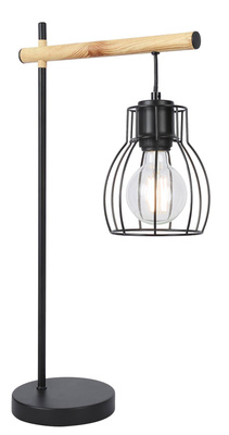 Lampe de table panier noir Bernita 41-80059