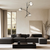 Ceiling lamp white black adjustable 3x60W Zumba Candellux 33 72061
