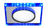 Chrom/blaue quadratische LED-Deckenleuchte SSP-22 2263892