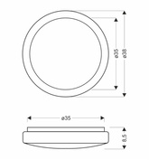 Plafonnier LED acrylique blanc 36W 4000K IP20 lampe Jasper 14-75277