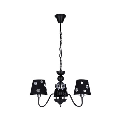 Schwarze Kronleuchter-Hängelampe 3xE14 Batley Ledea 50203105