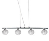 Lampă suspendată cromată cu abajur din sticlă împletită 4x40W Sfera Candellux 34-14047