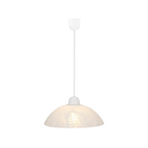 Alcara pendant lamp, white lampshade with pattern 31-16737