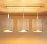 Hanging lamp white strip 3xE27 Atlanta 33-00651