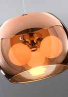 Hängende Deckenleuchte Goldglas 3x40W G9 Gemo Candellux 31-25104
