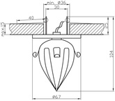 Ceiling luminaire sk-37 ch g4 chrome fixed crystal 20w g4 flower bud
