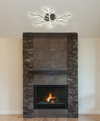 PLAFON LAMP CANDELLUX APETI SAMOS LED BLACK 4000K